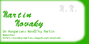 martin novaky business card